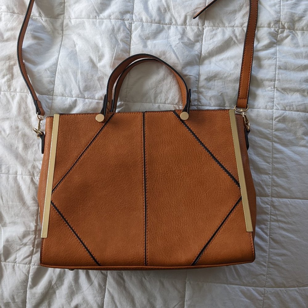 Brown Faux Leather Purse